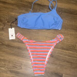 Multicolor Striped Swimsuit